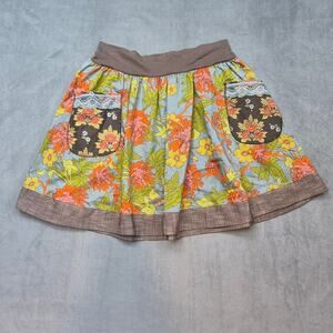 Matilda Jane Retro Floral Boho Colorful Groovy Skirt Women's Large